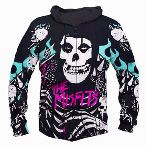 Misfits Hoodies - Pullover Black Hoodie