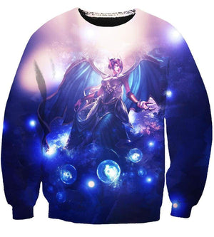 League of Legends Morgana  Hoodies - Pullover Blue Hoodie