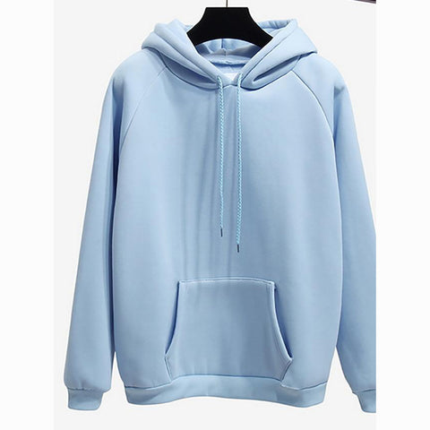 Image of Solid Colored Hoodie - Hooded Basic Pullover