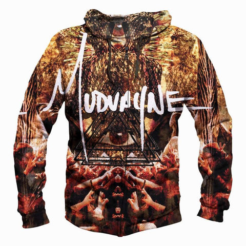 Image of Funny Mudvayne Hoodies - Pullover The Eye Black 3D Hoodie