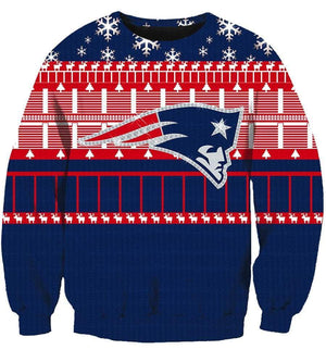 Christmas  New England Patriots Sweatshirts - Blue Sweatshirt