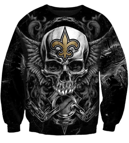 Image of Football New Orleans Saints Hoodies - Pullover Black 3D Hoodie