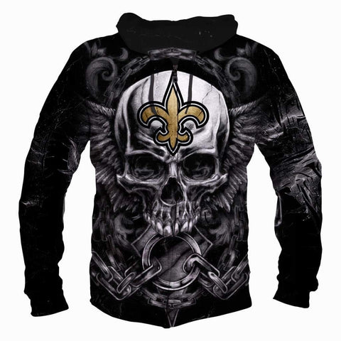 Image of Football New Orleans Saints Hoodies - Pullover Black 3D Hoodie