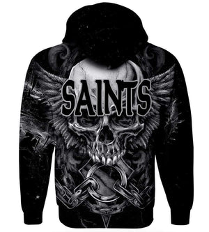 Football New Orleans Saints Hoodies - Pullover Black 3D Hoodie