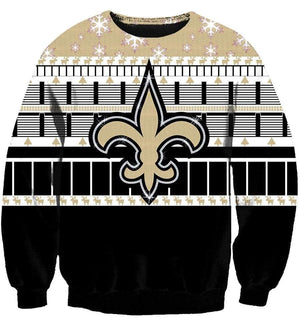 Christmas New Orleans Saints Sweatshirts - Black Sweatshirt