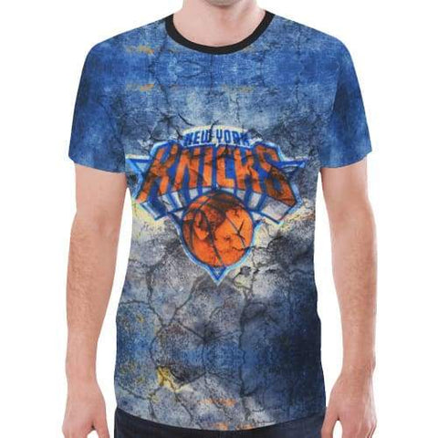 Image of Basketball New York Knicks Hoodies - Zip Up Blue Hoodie