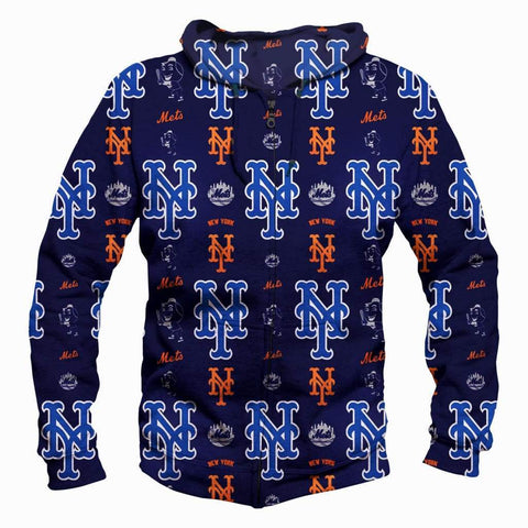 Image of Baseball New York Yankees Hoodies - Pullover Blue Hoodie