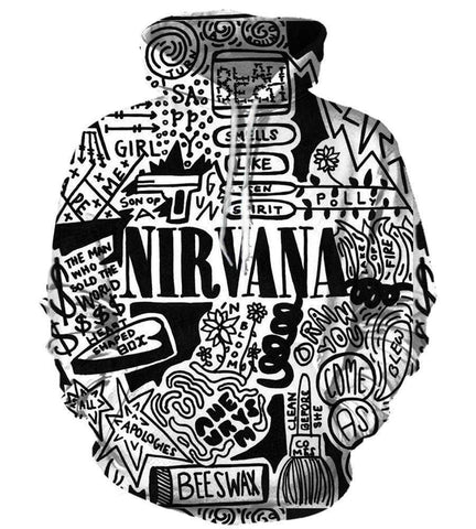 Image of Nirvana Hoodies - Pullover Black Hoodie