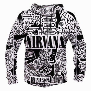 Nirvana Hoodies - Pullover Black Hoodie