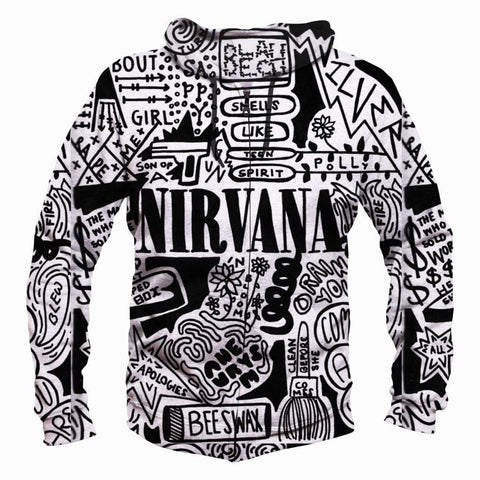 Image of Nirvana Hoodies - Pullover Black Hoodie