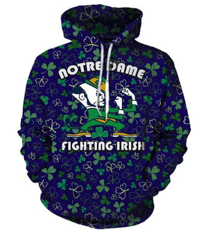 Notre Dame Fighting Irish Hoodies  - Pullover Blue Hoodie