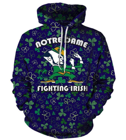 Image of Notre Dame Fighting Irish Hoodies  - Pullover Blue Hoodie