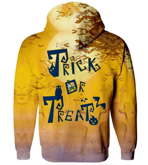 Trick or Treat Notre Dame Fighting Irish Hoodies - Pullover Yellow Hoodie