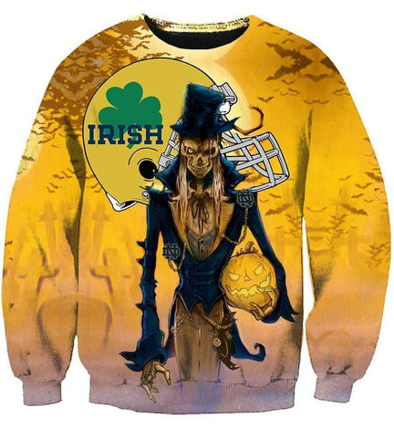 Image of Trick or Treat Notre Dame Fighting Irish Hoodies - Pullover Yellow Hoodie