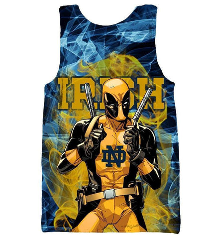 Image of Deadpool Notre Dame Fighting Irish Hoodies - Pullover Yellow Hoodie