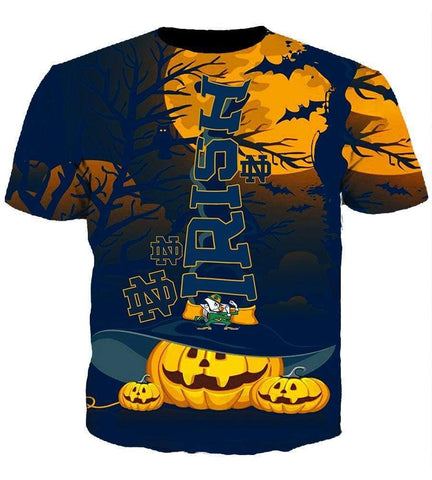 Image of Pumpkin Night Notre Dame Fighting Irish Hoodies - Pullover Black Hoodie