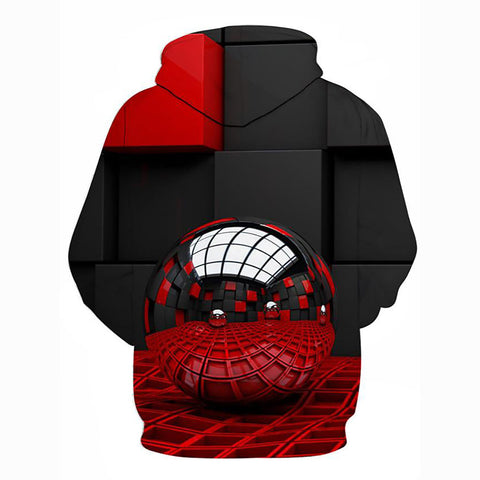 Image of Men's Geometric Printed 3D Hooded Hoodie