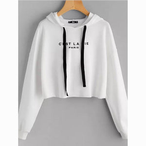 Women's Basic Crop Top Hoodie