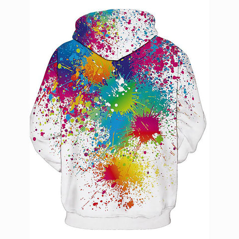 Image of 3D Printed Tie Dye Rainbow Art Hoodie - Hooded Casual Basic Club Pullover