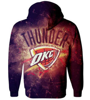 Basketball Oklahoma City Thunder Hoodies - Pullover Thunder 3D Hoodie