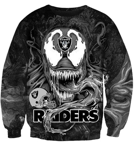 Image of Okland Raiders Venom Hoodies - Pullover Black Hoodie