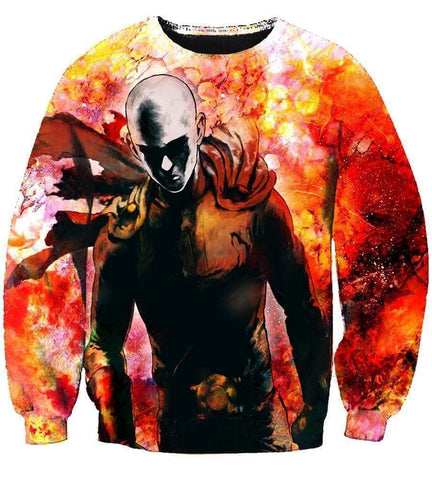 Image of One Punch Man Hoodies - Pullover Red 3D Hoodie