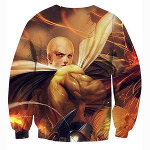 One Punch Man Hoodies - Zip Up Fighting Yellow Hoodie