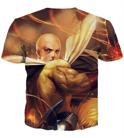 Image of One Punch Man Hoodies - Pullover Fighting Yellow Hoodie