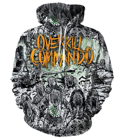 Image of Overkill Hoodies - Pullover Black Hoodie