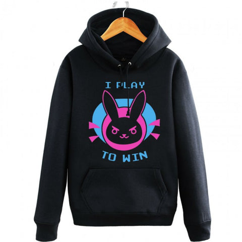 Image of Overwatch D.va I Play to Win Hoodies - Pullover Red Hoodie