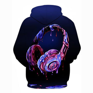 Men's Geometric 3D Printed Hooded Pullover - Casual Hoodie