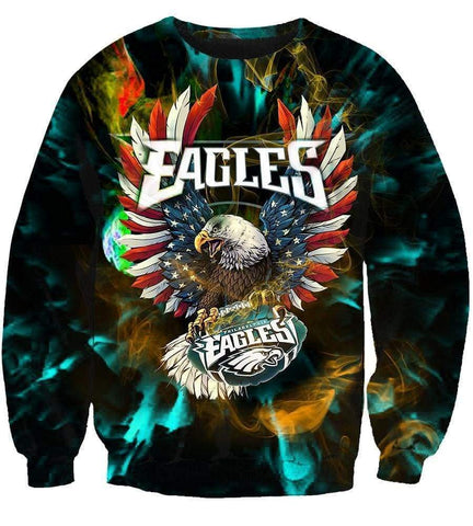 Image of Philadelphia Eagles Hoodies - Pullover Black Hoodie