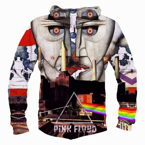 Image of Funny Pink Floyd Hoodies - Pullover Two Faces Hoodie