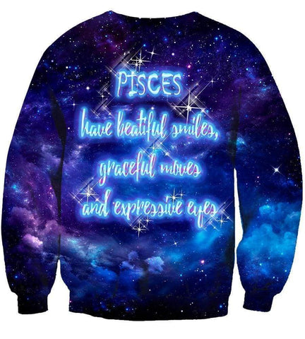 Image of Horoscope Pisces Hoodies - Pullover Black Hoodie