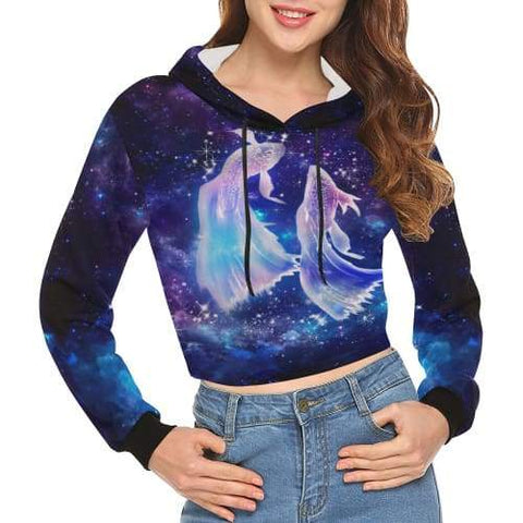 Image of Horoscope Pisces Hoodies - Pullover Black Hoodie