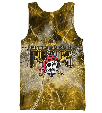Image of The Avengers Pittsburgh Pirates Hoodies - Pullover Yellow Hoodie