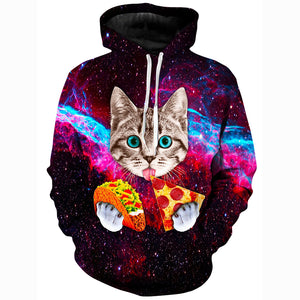 Pizza Taco Cat Hoodie—— Colorful Hoodie