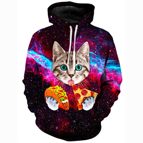 Image of Pizza Taco Cat Hoodie—— Colorful Hoodie