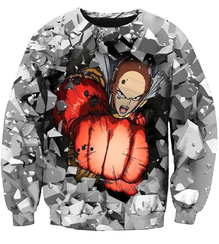 Image of One Punch Man Hoodies - Pullover Power Of Punch  Hoodie