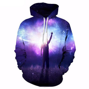 Galaxy Hoodie Jogger Sweatsuit Set, Stars Universe Hooded Sweatshirt S –  Starcove Fashion