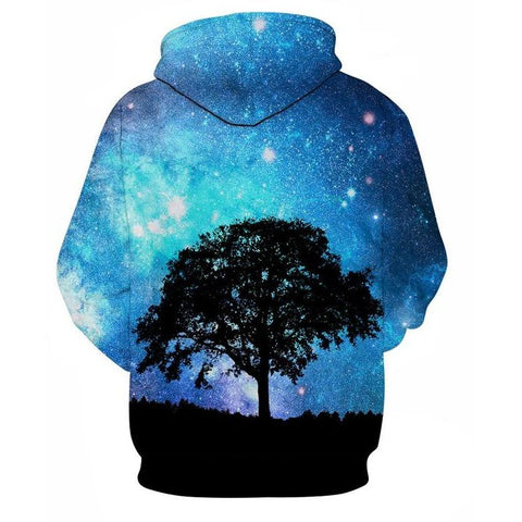 Image of Unisex 3D Aqua Galaxy Hoodie