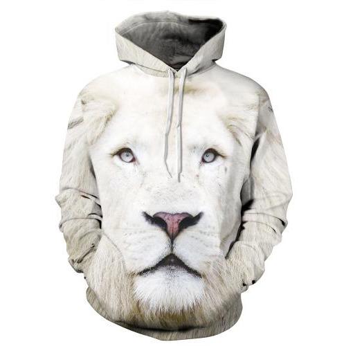 White Lion 3D Printed Hoodie