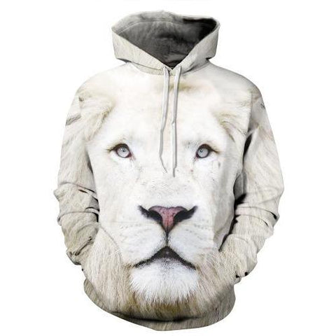 Image of White Lion 3D Printed Hoodie