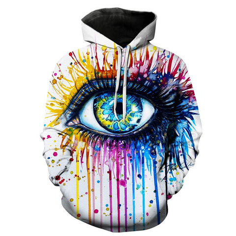 Image of Rainbow Eye by Pixie Cold Art - Classic Hoodie