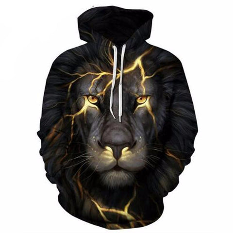 Image of Night Lion 3D Printed Hoodie