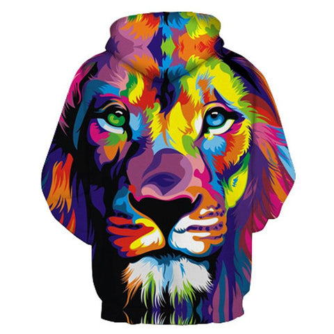 Image of Multi Coloured Lion Hoodie