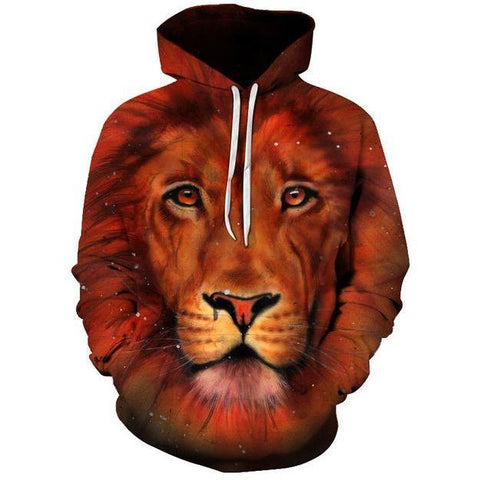 Image of Orange Lion 3D Printed Hoodie