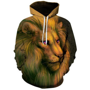 Lion Sketch 3D Printed Hoodie