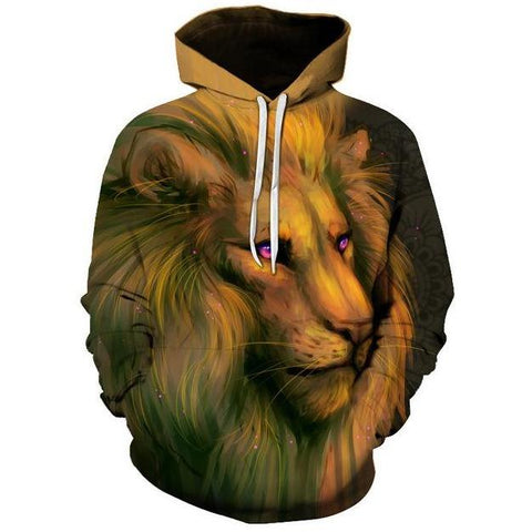 Image of Lion Sketch 3D Printed Hoodie
