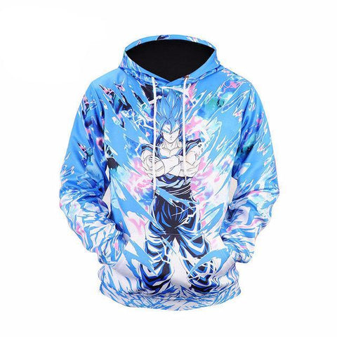 Image of Dragon Ball Z Hoodies - Pullover Light Blue Hoodie